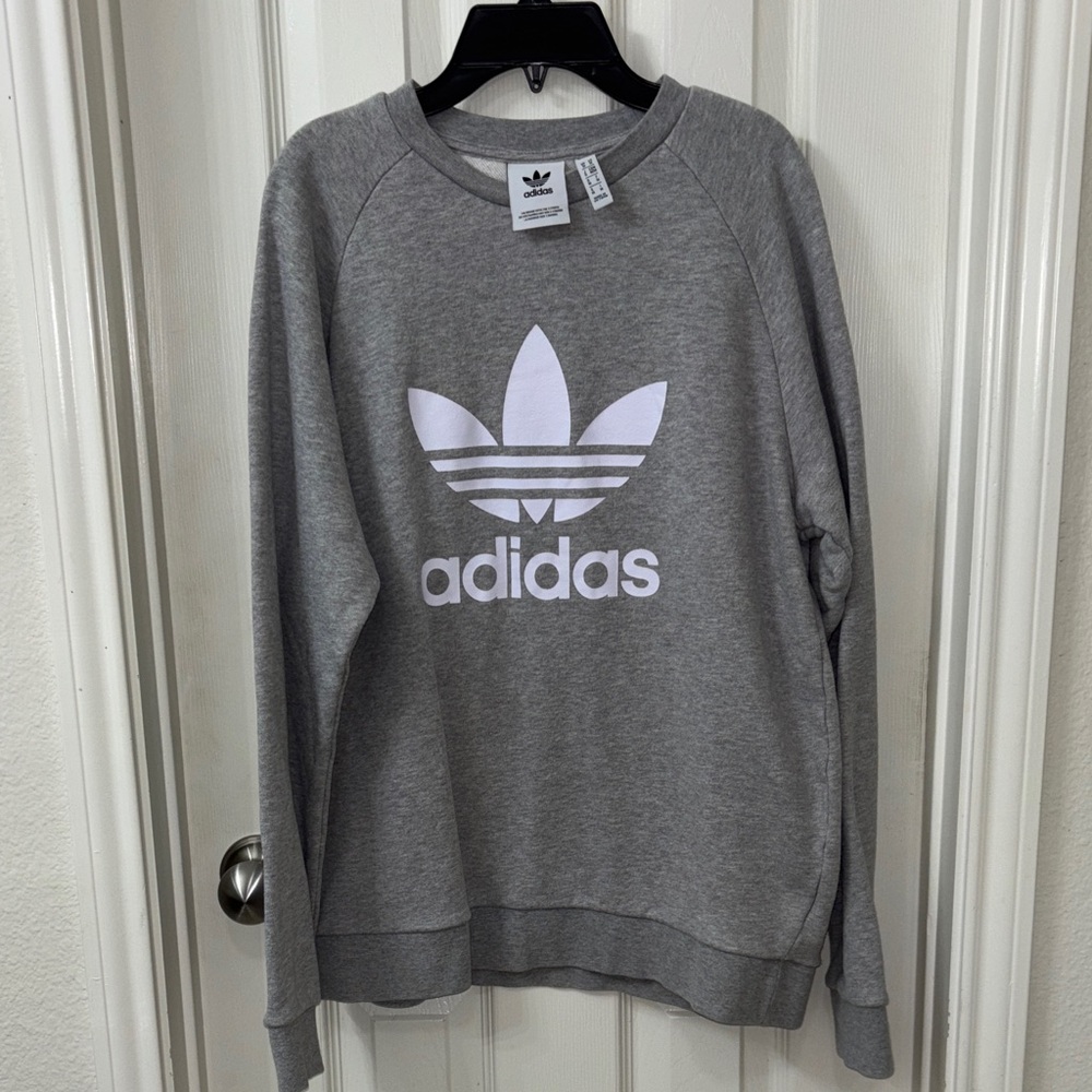 Adidas Heather Gray Crewneck Sweatshirt